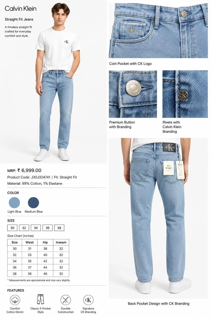 CALVIN KLEIN ( CK) JEANS DENIM WITH BRAND BILL 2
