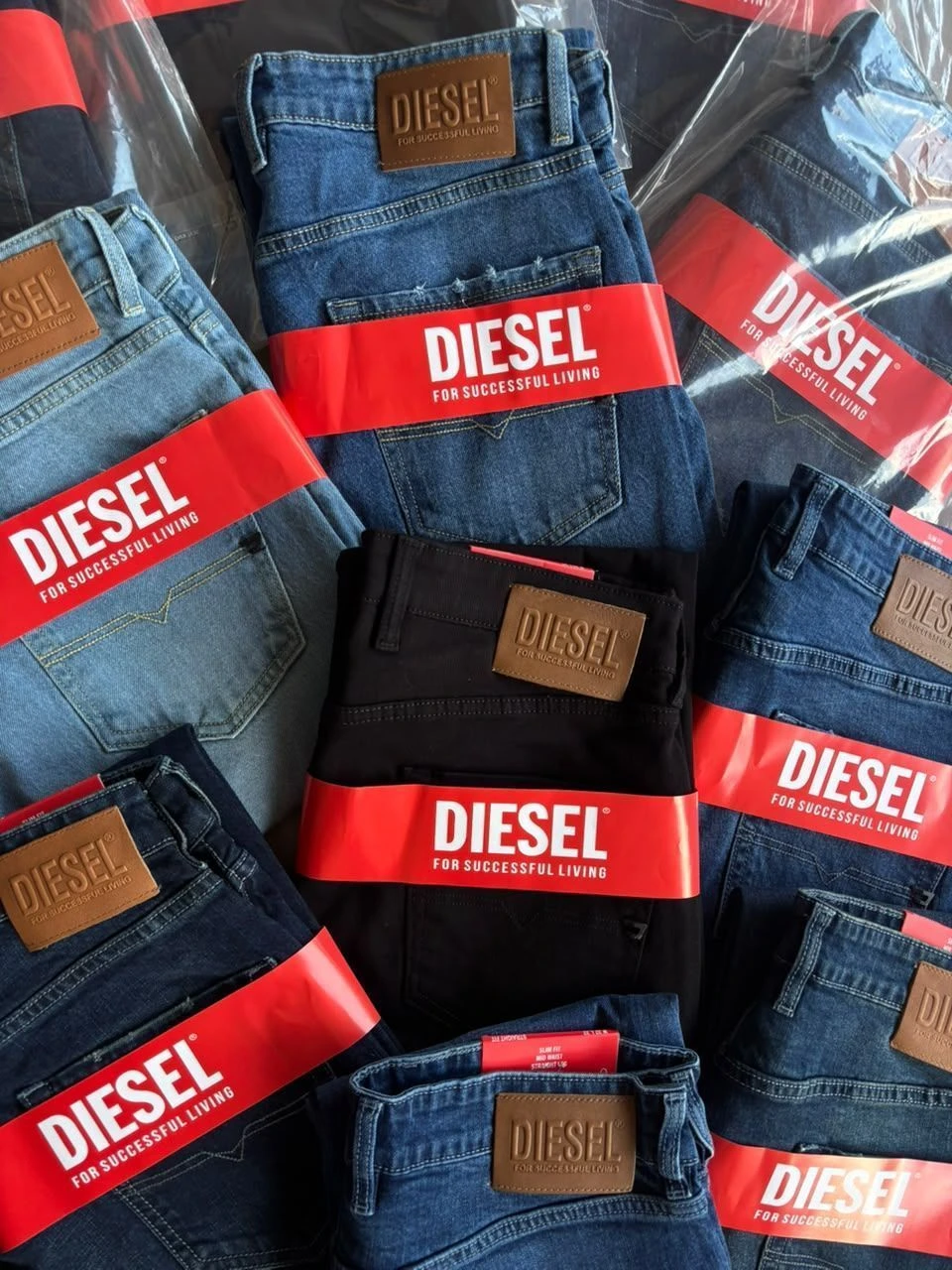 DIESEL DENIM JEANS BOOTCUT WITH BRAND BILL 1