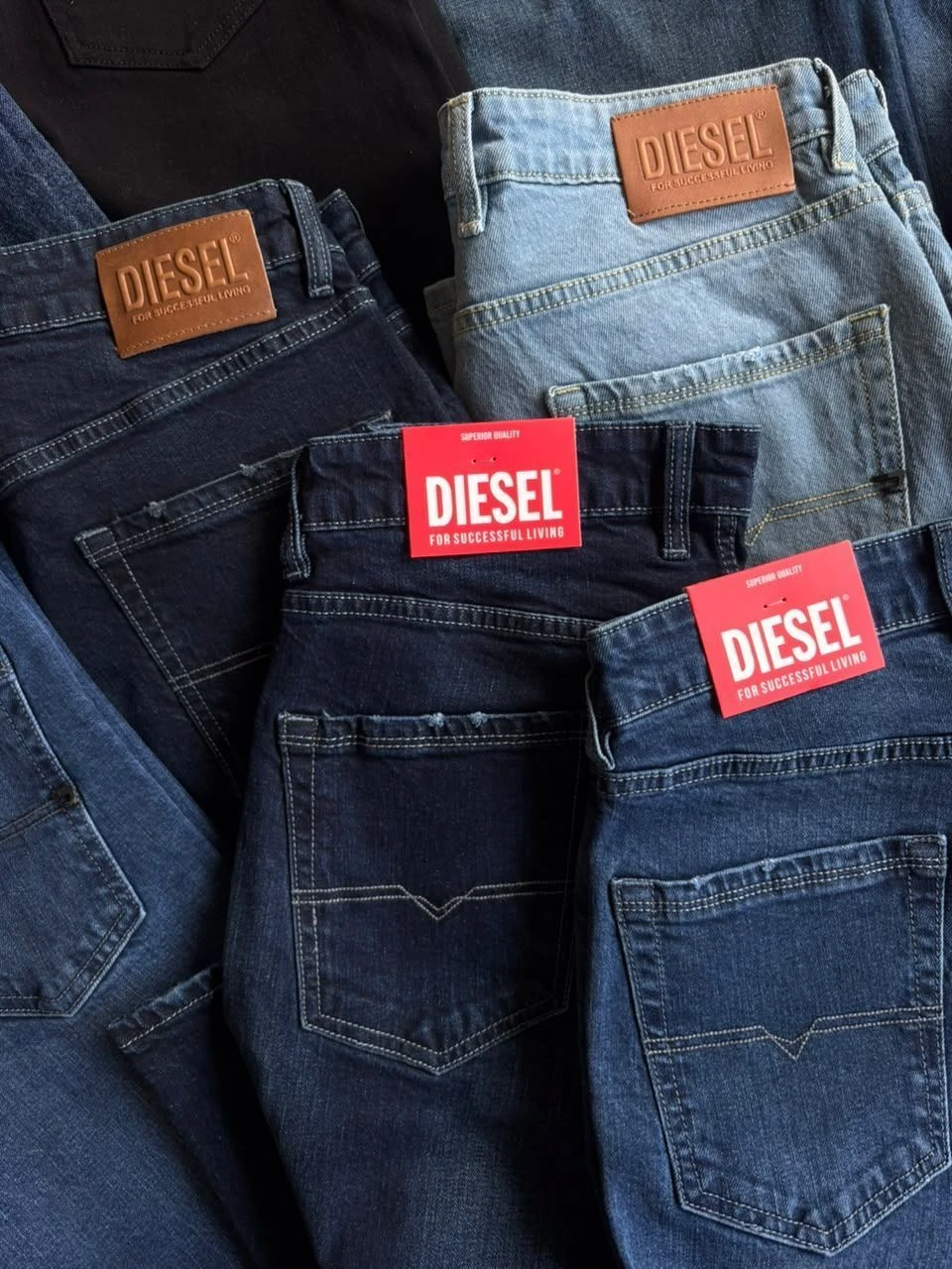 DIESEL DENIM JEANS BOOTCUT WITH BRAND BILL 8
