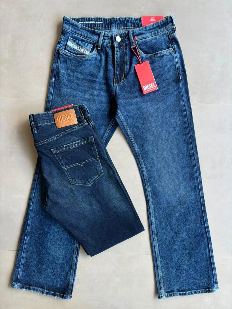 DIESEL DENIM JEANS BOOTCUT WITH BRAND BILL 16