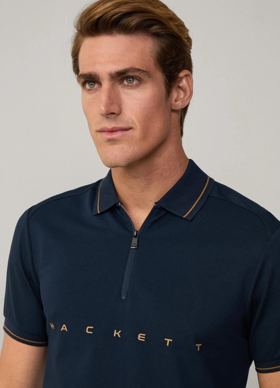HACKEET POLO TSHIRT WITH BRAND BILL 9