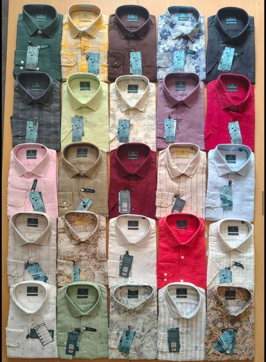 LINEN CLUB SHIRT FQ3670GUO WITH BRAND BILL 2