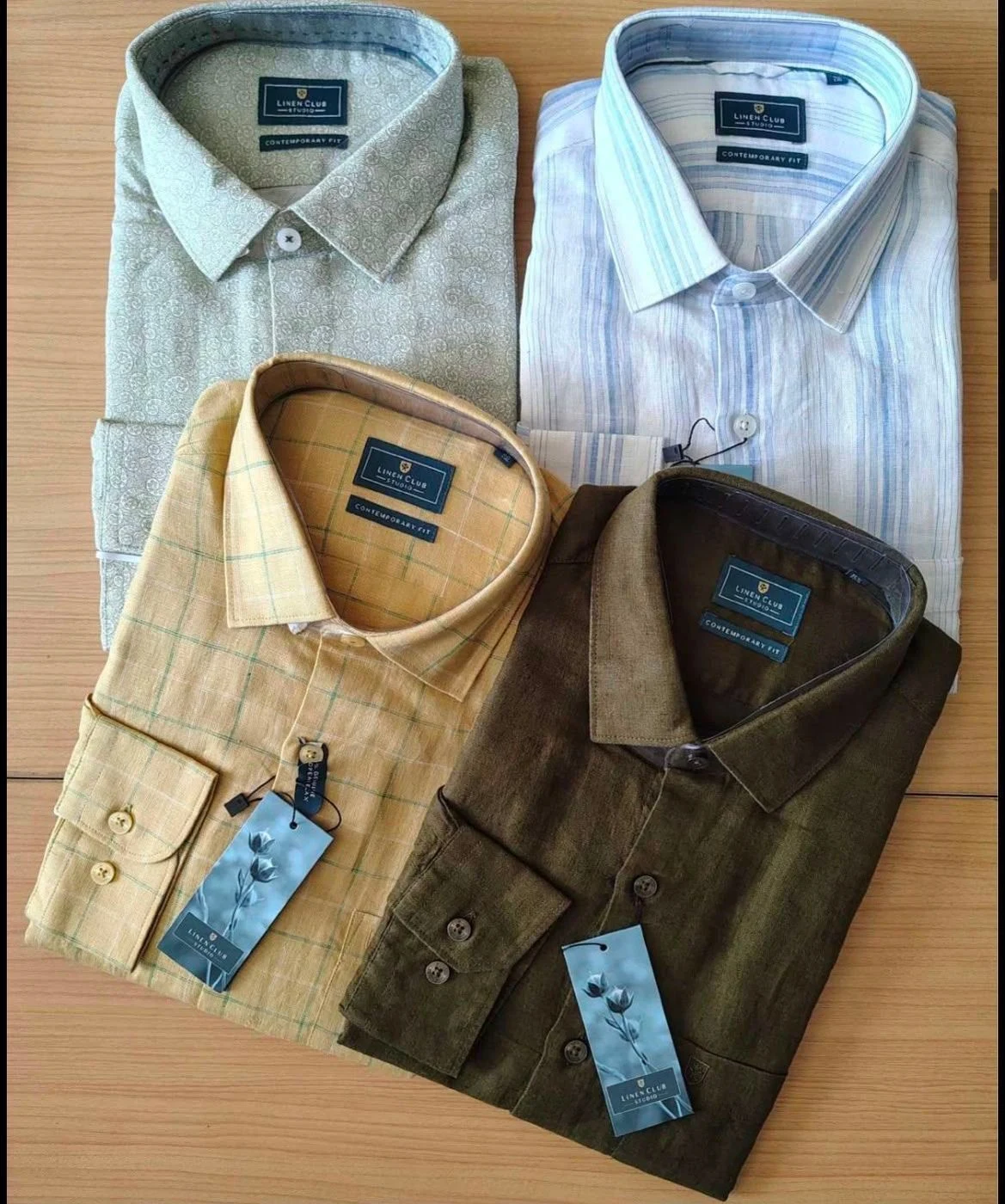 LINEN CLUB SHIRT FQ3670GUO WITH BRAND BILL 6