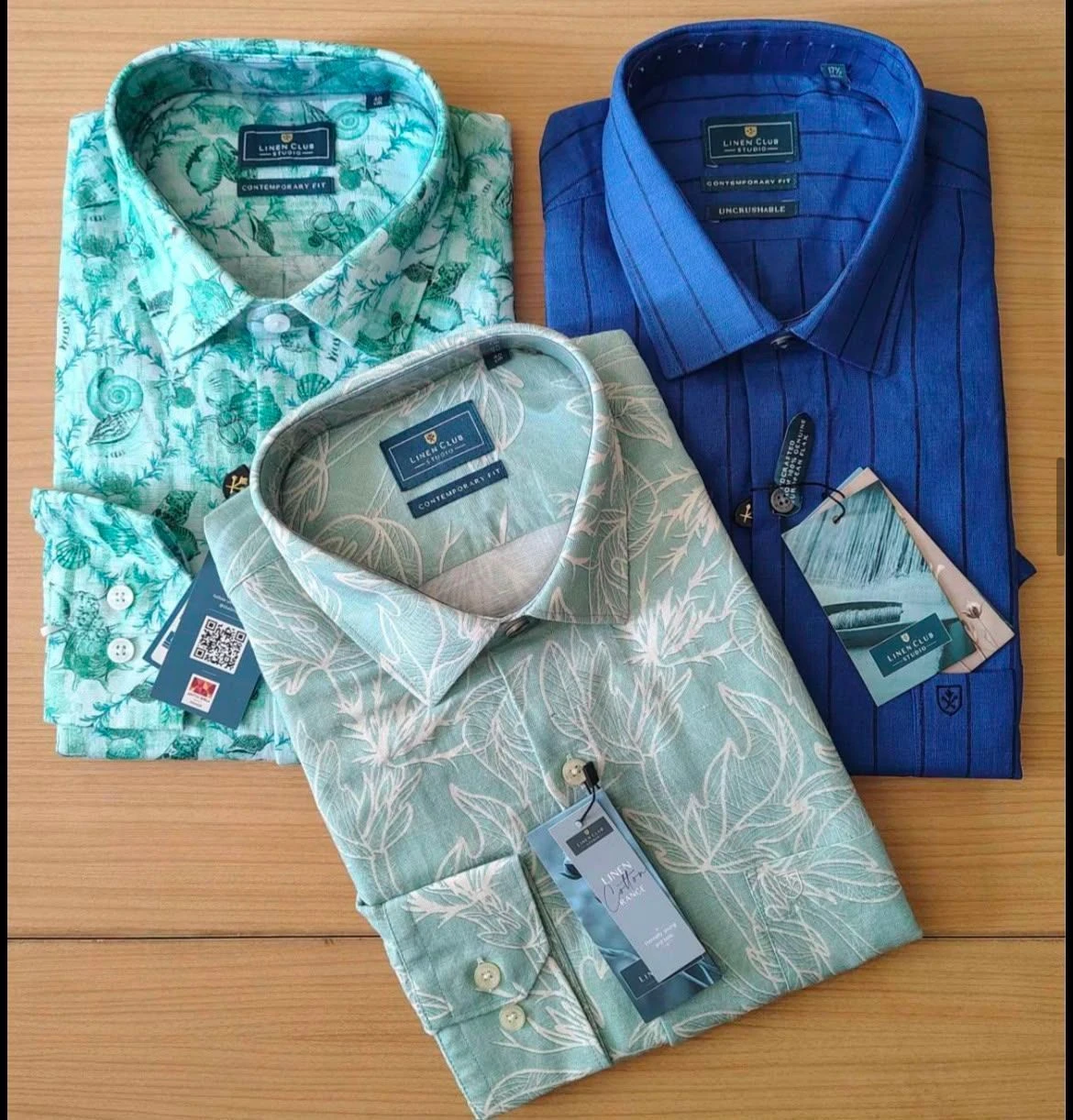 LINEN CLUB SHIRT FQ3670GUO WITH BRAND BILL 7
