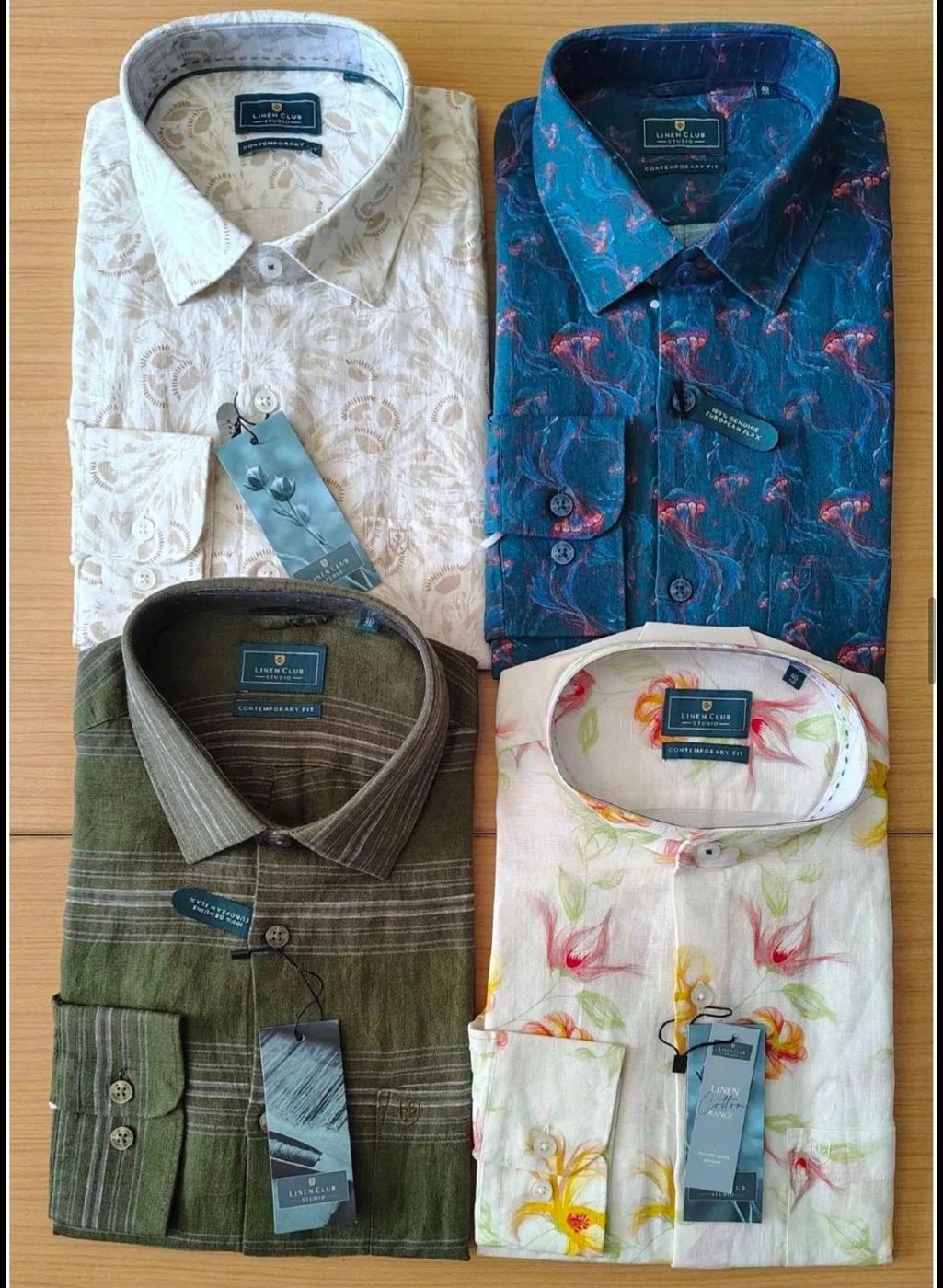 LINEN CLUB SHIRT FQ3670GUO WITH BRAND BILL 8