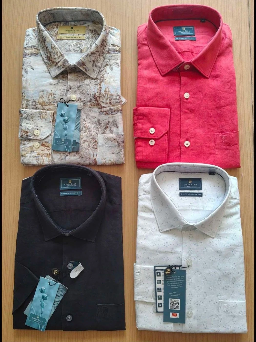 LINEN CLUB SHIRT FQ3670GUO WITH BRAND BILL 9