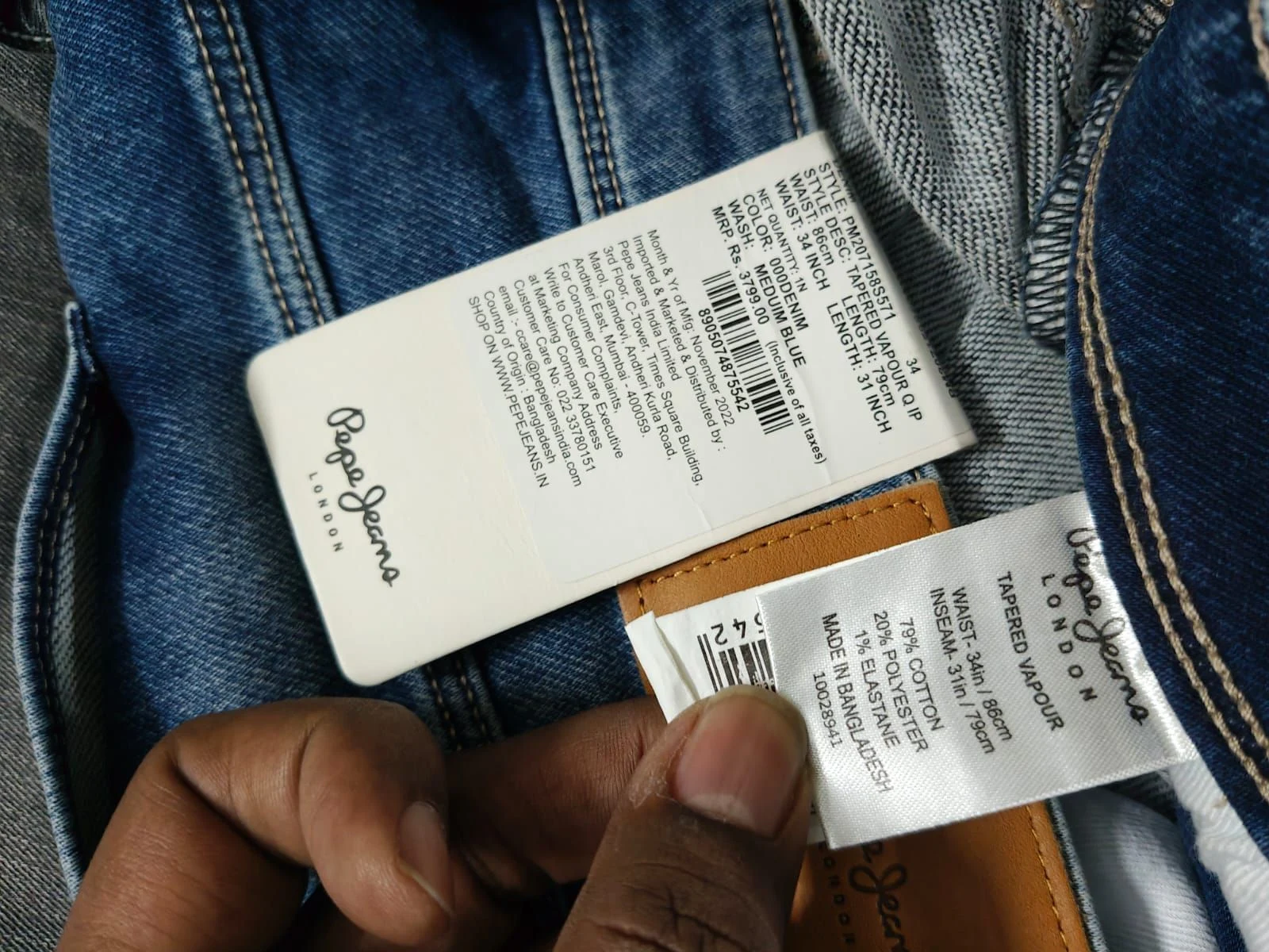PEPE DENIM JEANS WITH BRAND BILL 2
