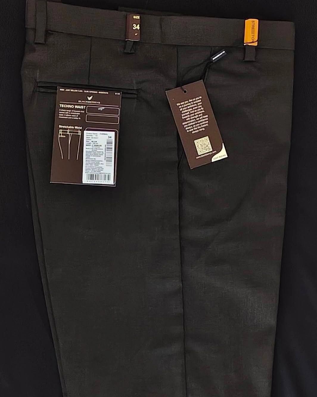 BLACKBERRY CHINOS WITH BRAND BILL 9