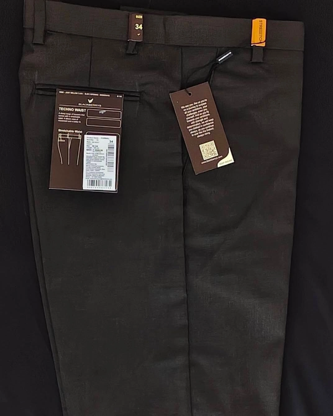 BLACKBERRY CHINOS WITH BRAND BILL 17
