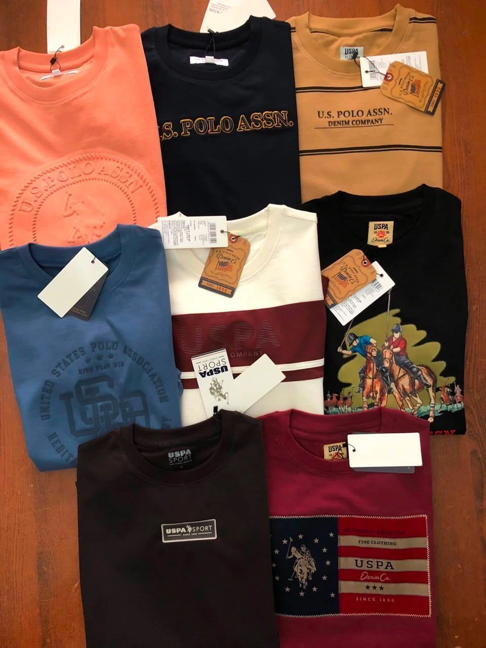 USPA CREW ROUND NECK T-SHIRT WITH BRAND BILL 3