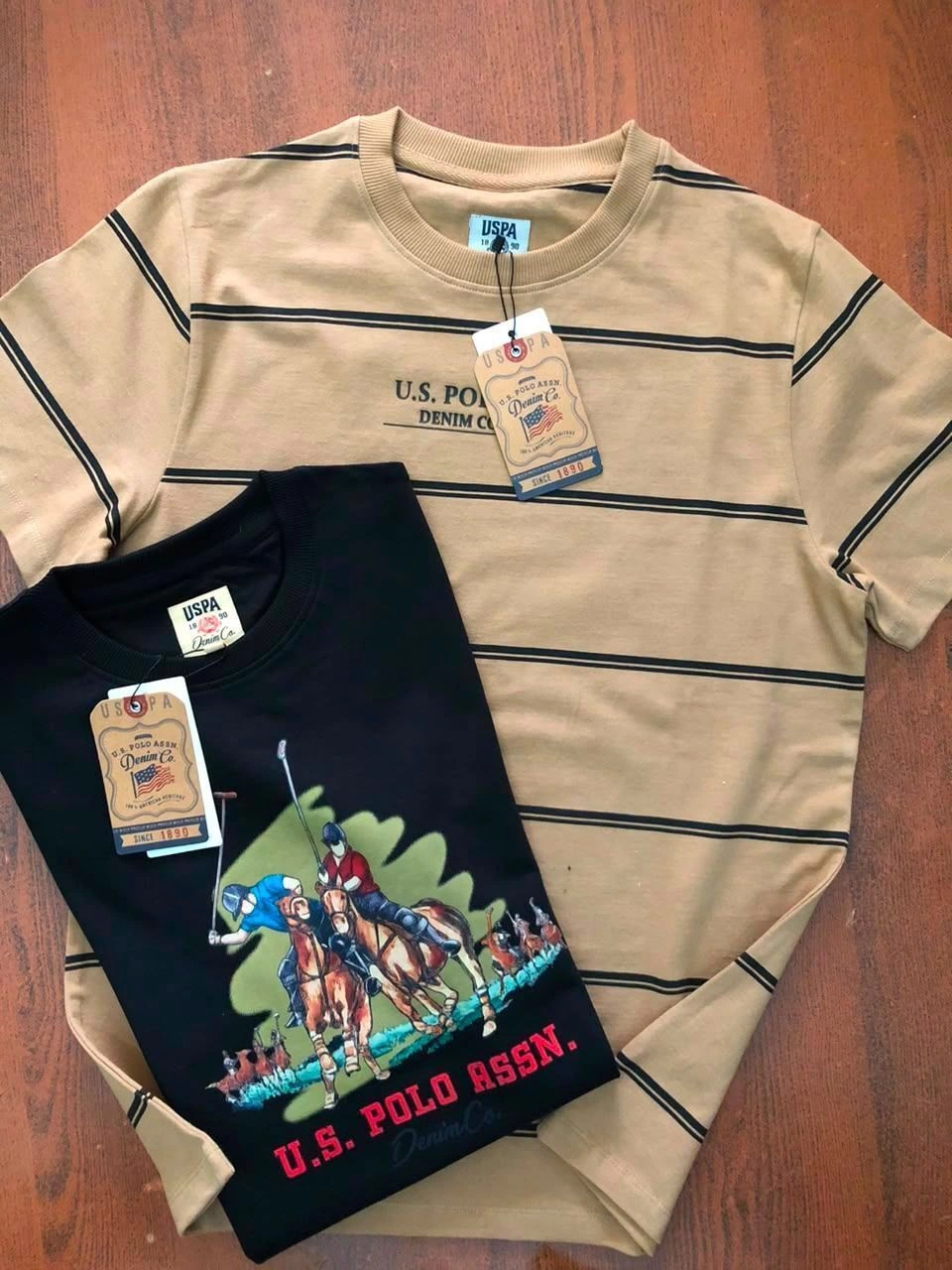 USPA CREW ROUND NECK T-SHIRT WITH BRAND BILL 9