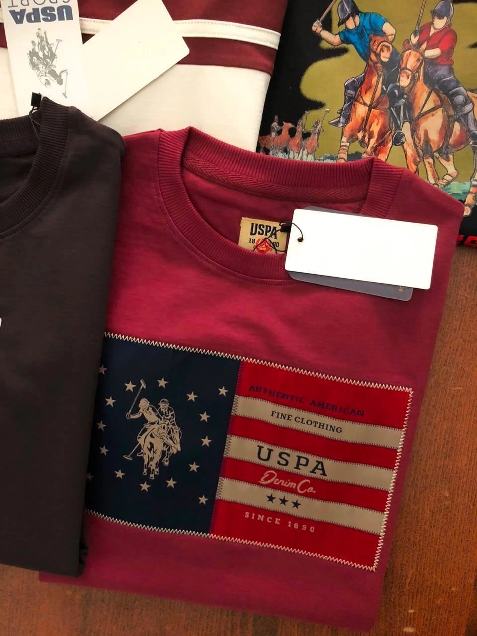 USPA CREW ROUND NECK T-SHIRT WITH BRAND BILL 10