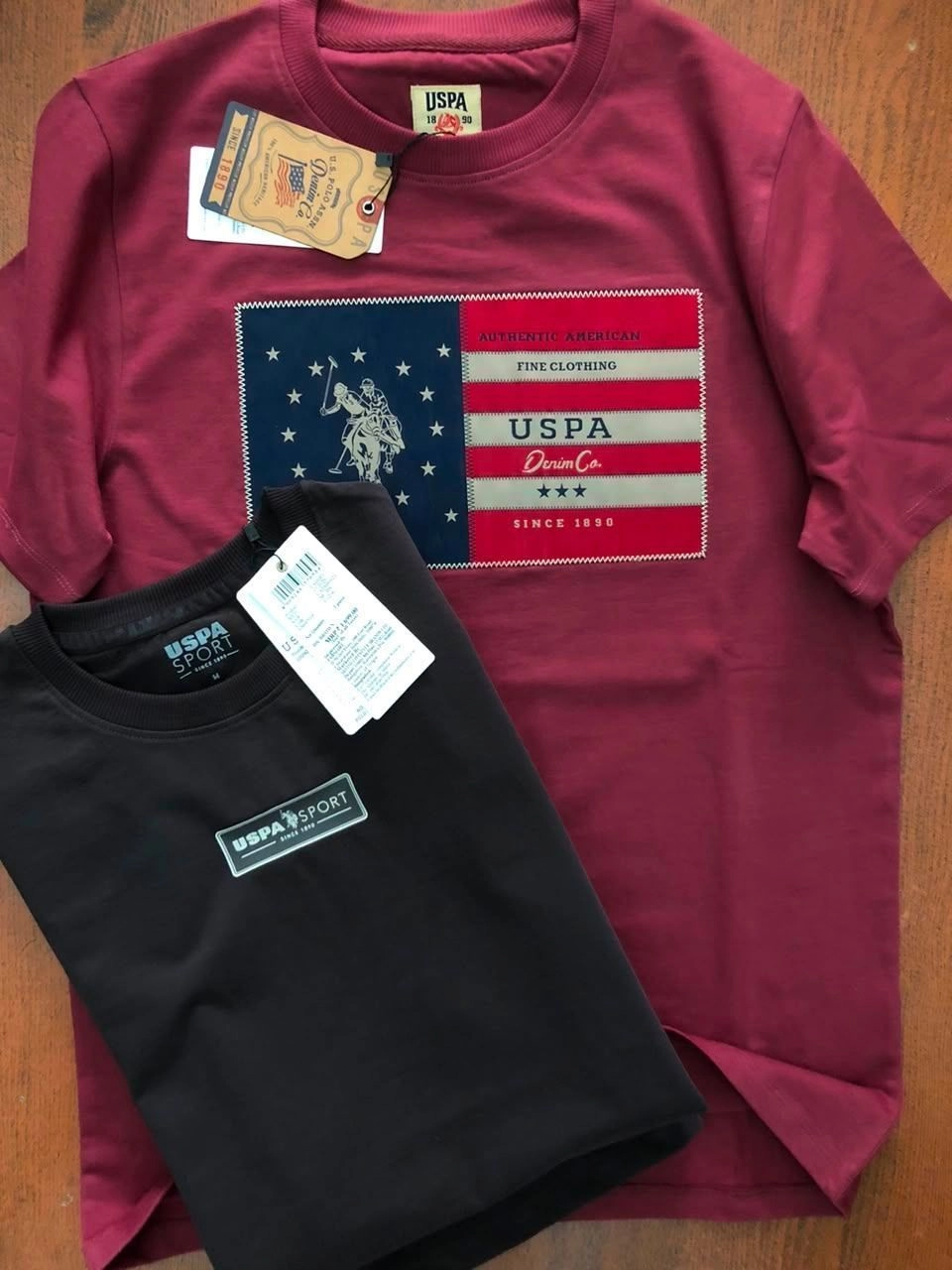 USPA CREW ROUND NECK T-SHIRT WITH BRAND BILL 13