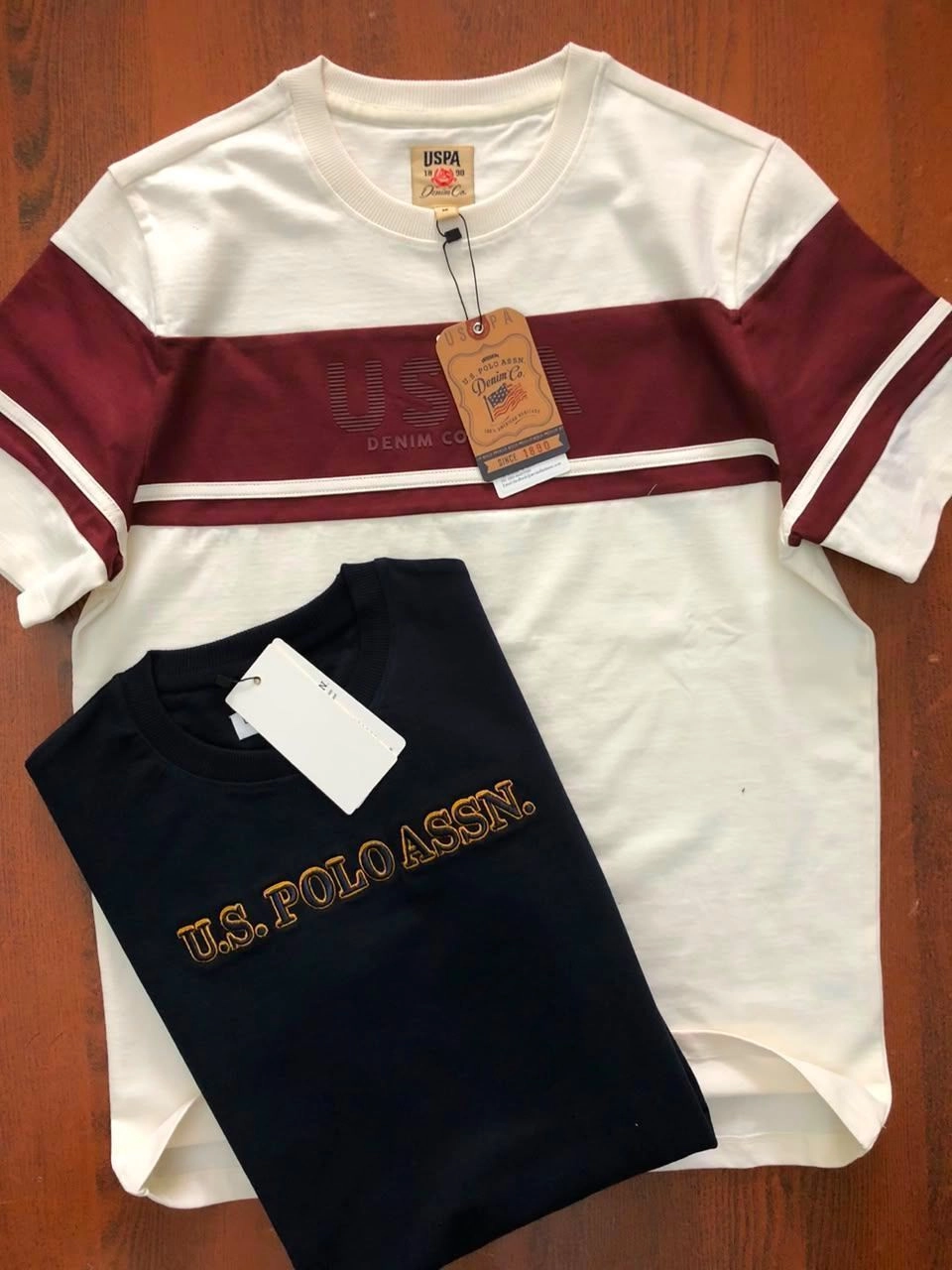 USPA CREW ROUND NECK T-SHIRT WITH BRAND BILL 15