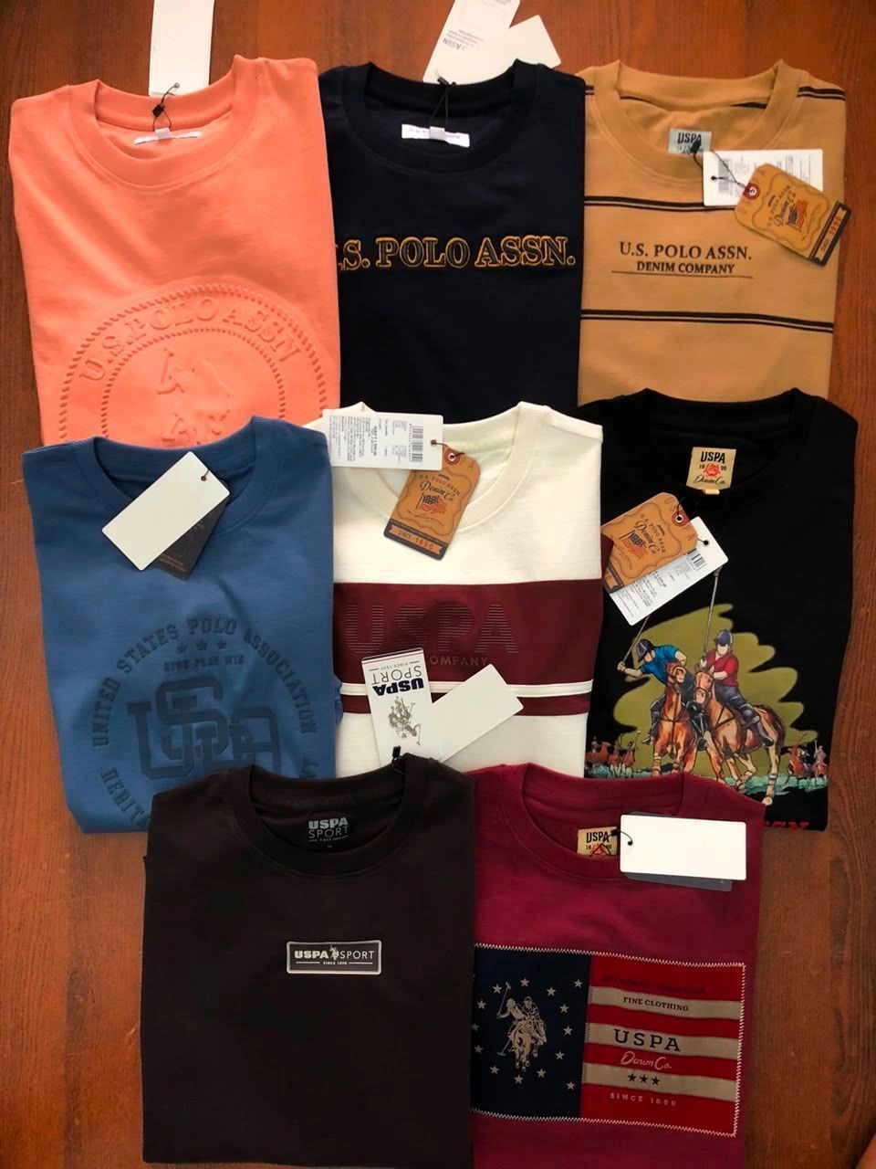 USPA CREW ROUND NECK T-SHIRT WITH BRAND BILL 16