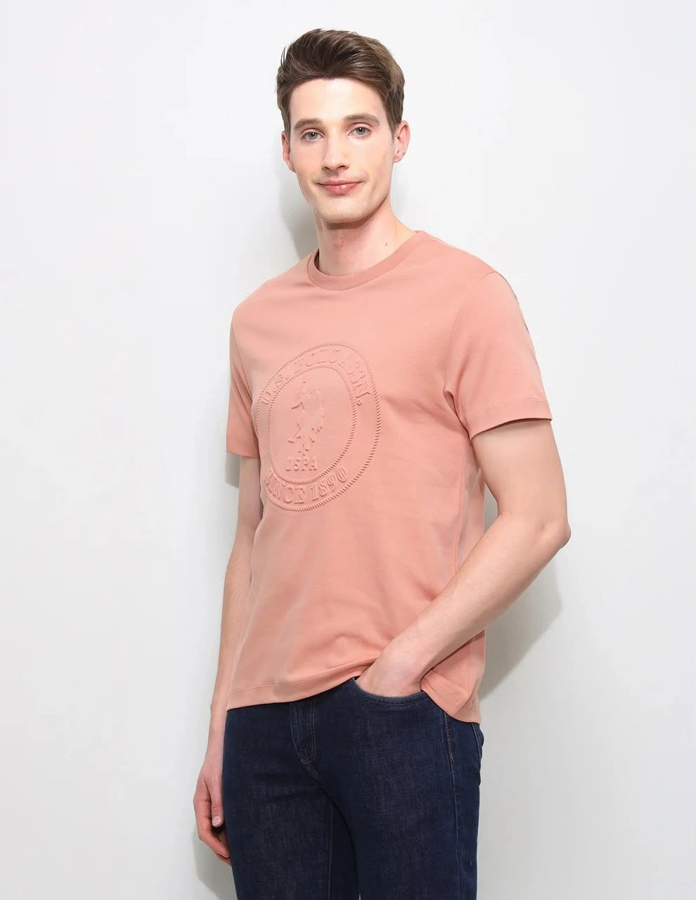 USPA CREW ROUND NECK T-SHIRT WITH BRAND BILL 19