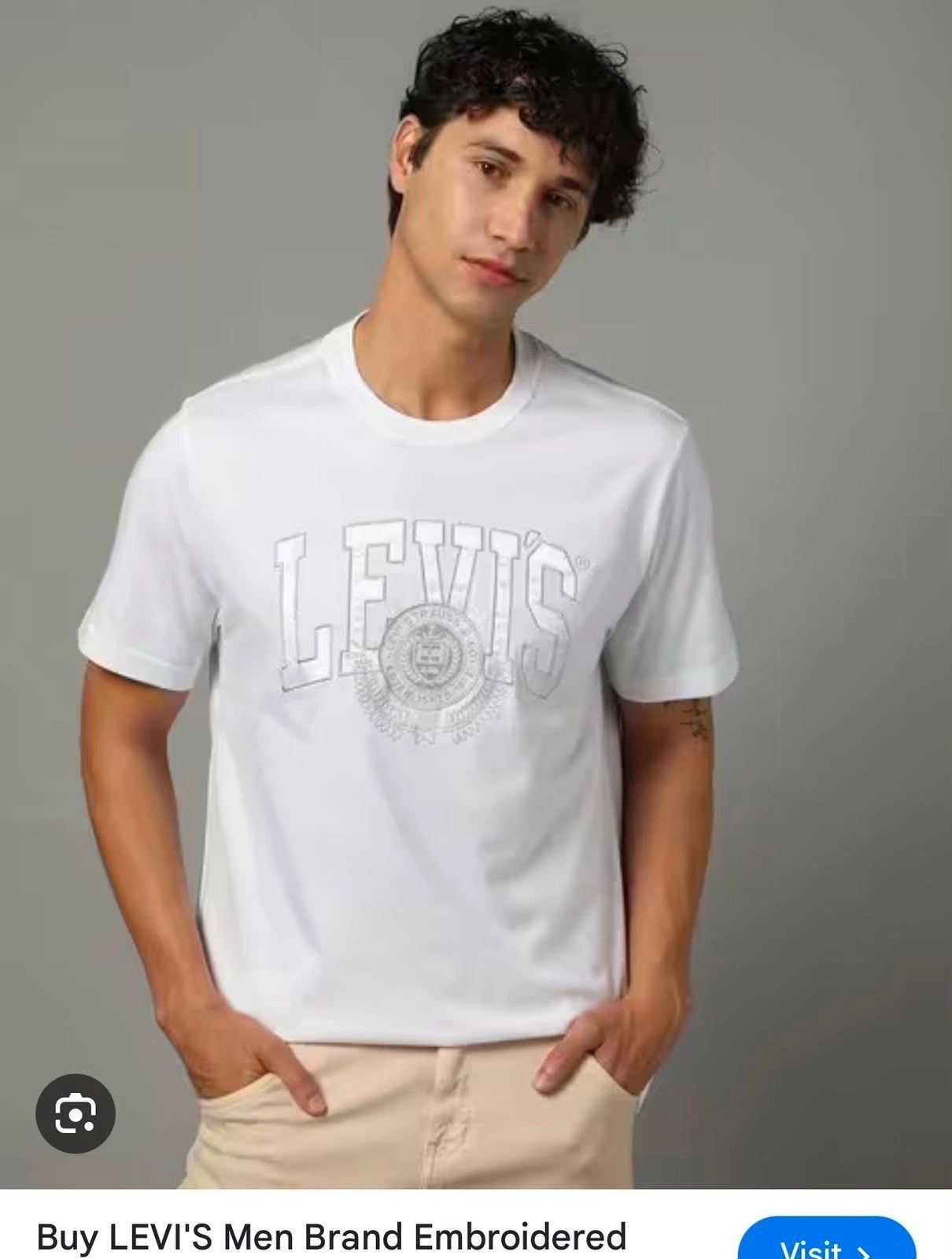 LEVI'S CREW ROUND NECK T-SHIRT WITH BRAND BILL 16