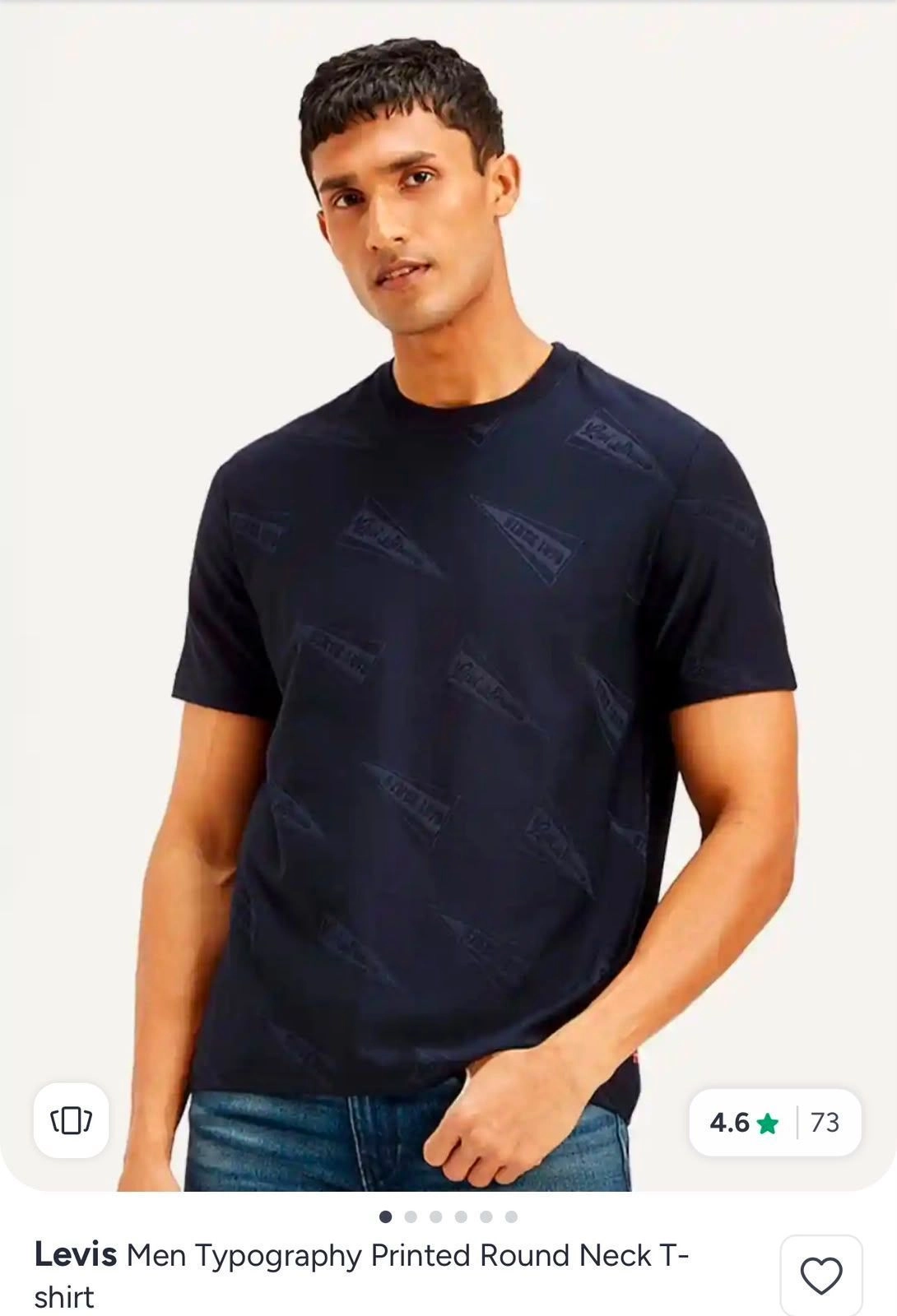 LEVI'S CREW ROUND NECK T-SHIRT WITH BRAND BILL 17