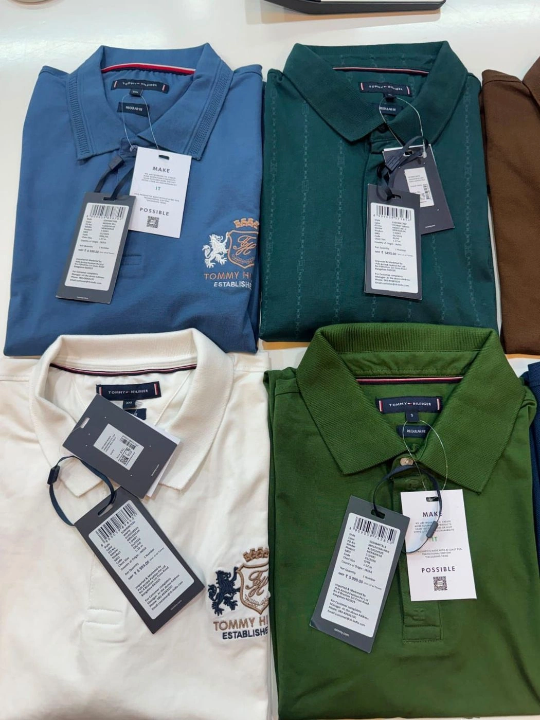 TOMMY HILFIGER POLO TSHIRT AQW44225KHG WITH BRAND BILL 1