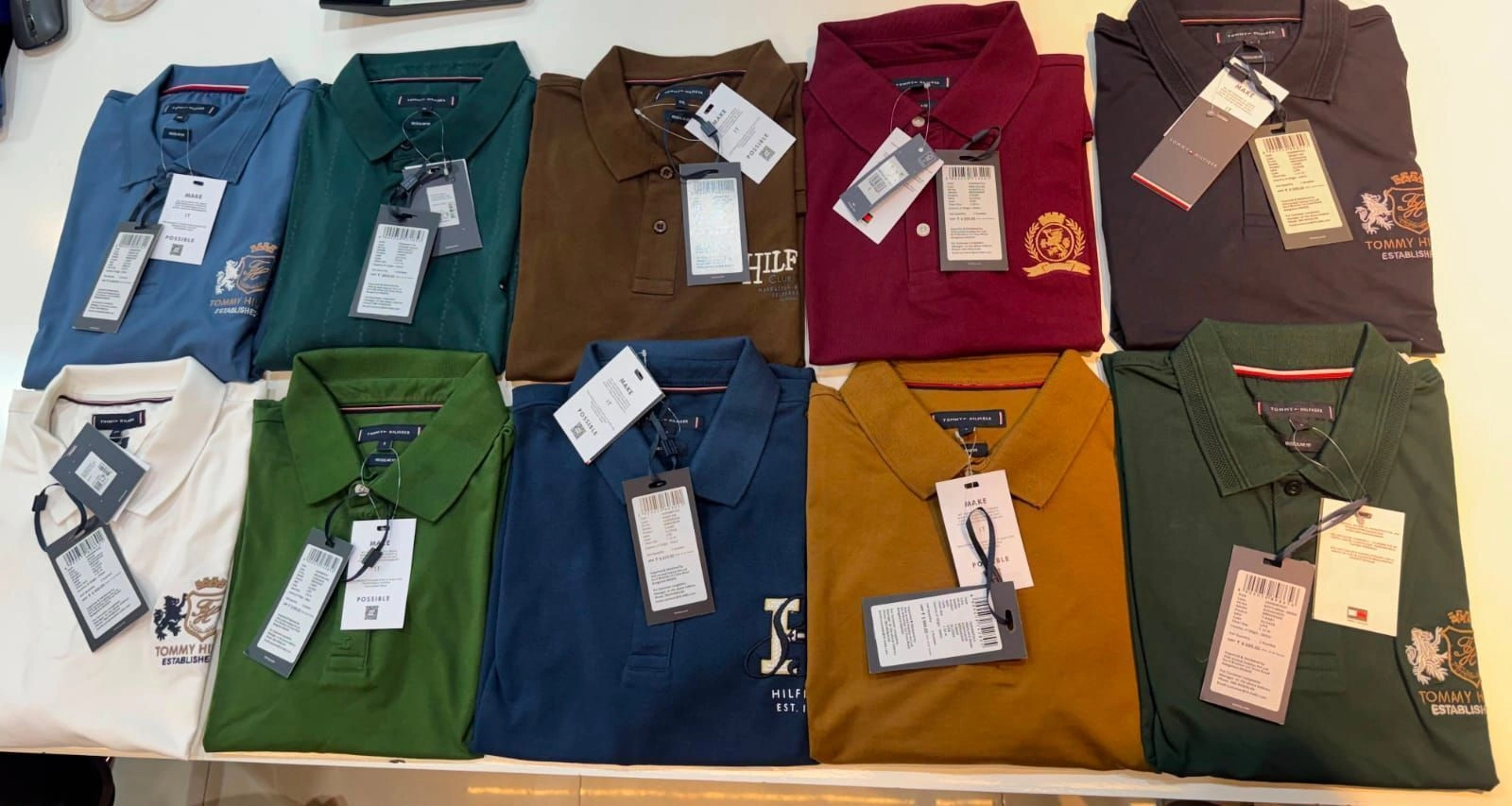 TOMMY HILFIGER POLO TSHIRT AQW44225KHG WITH BRAND BILL 3