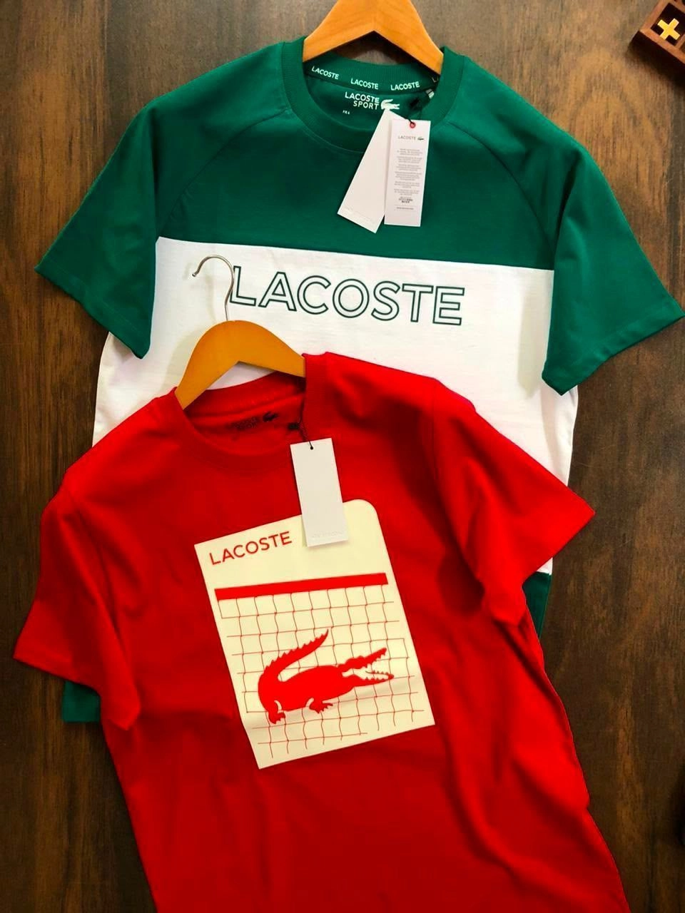LACOSTE ROUND NECK T-SHIRT FV-8298HV WITH BRAND BILL 4