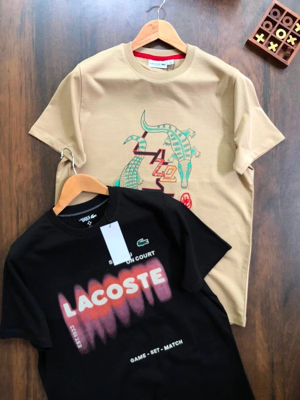 LACOSTE ROUND NECK T-SHIRT FV-8298HV WITH BRAND BILL 6
