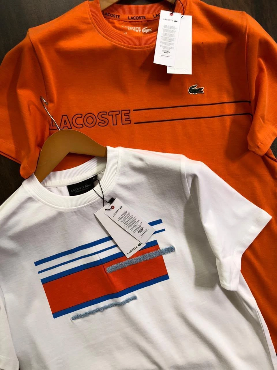 LACOSTE ROUND NECK T-SHIRT FV-8298HV WITH BRAND BILL 7