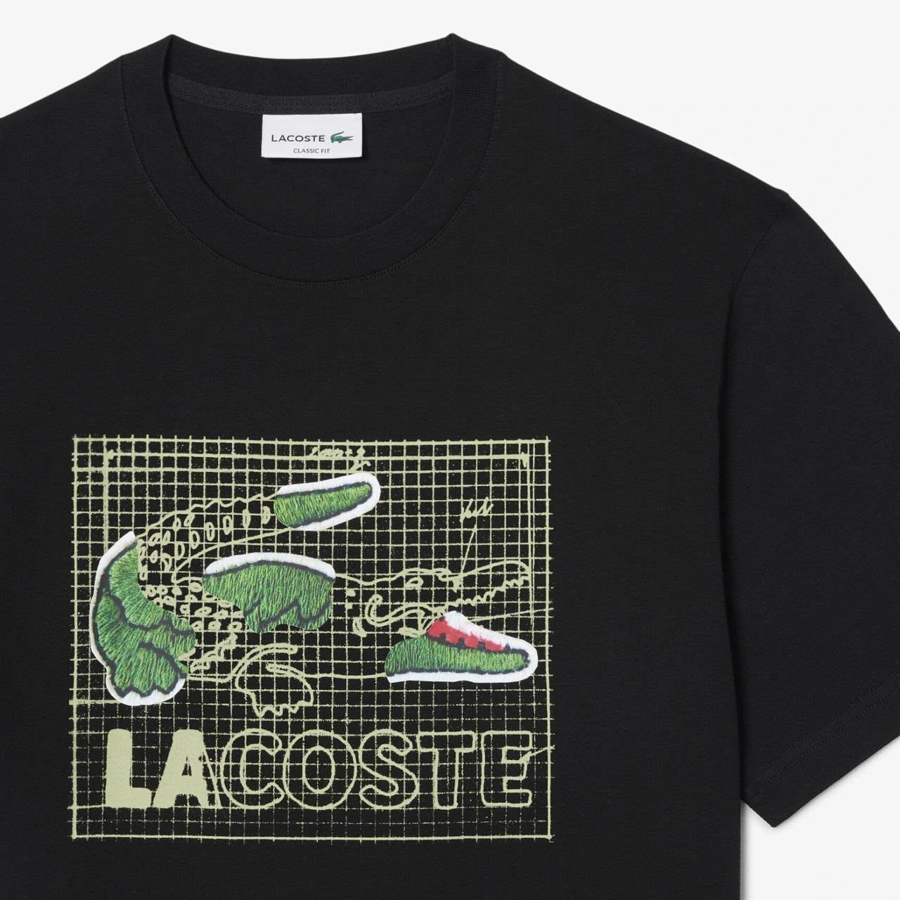 LACOSTE ROUND NECK T-SHIRT FV-8298HV WITH BRAND BILL 13