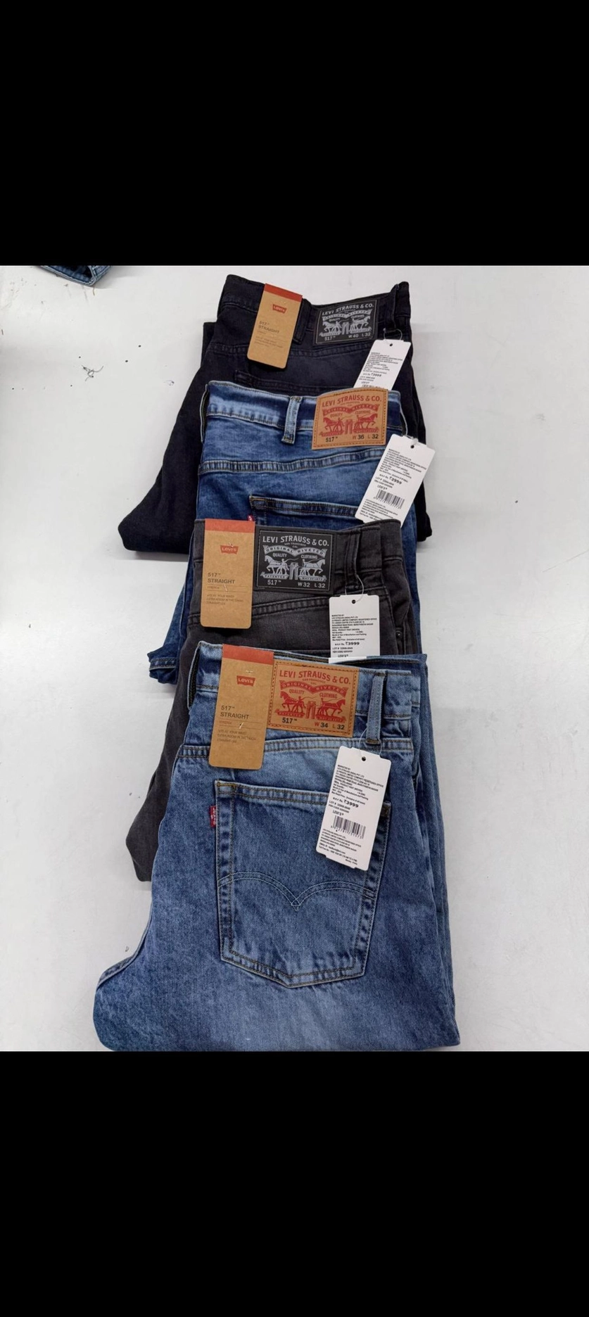 LEVIS 517 BOOTCUT JEANS DENIM WITH BRAND BILL 1