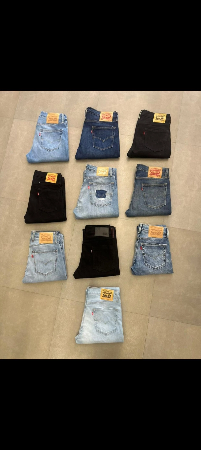 LEVIS MENS DENIMS A96HK WITH BRAND BILL 1