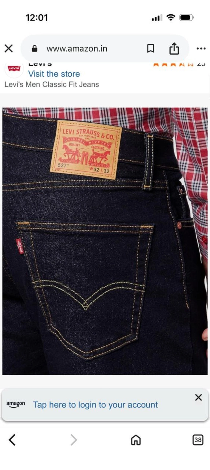 LEVIS RED LOOP DENIM WITH BRAND BILL 10