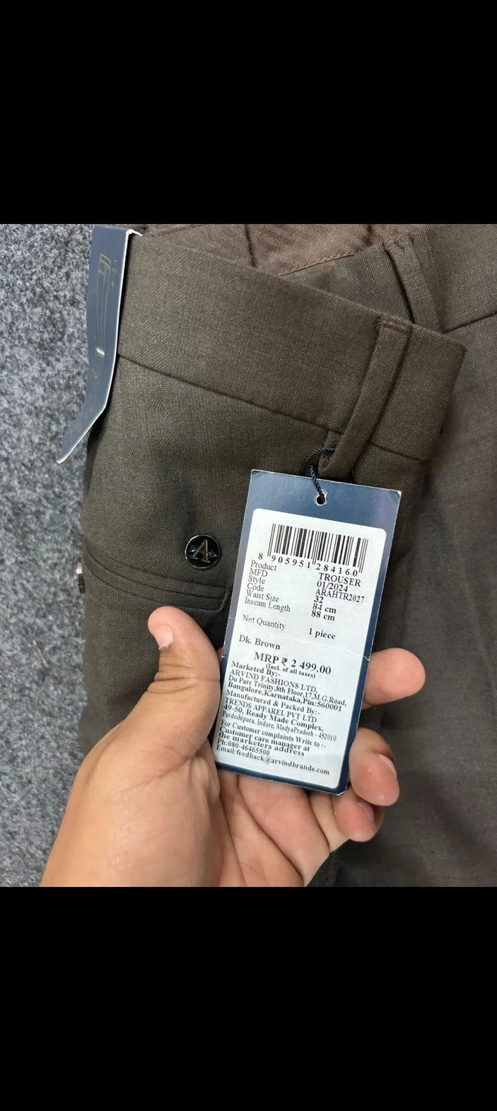 ARROW TROUSER PANT – WITH BRAND BILL 100% ORGINAL 7