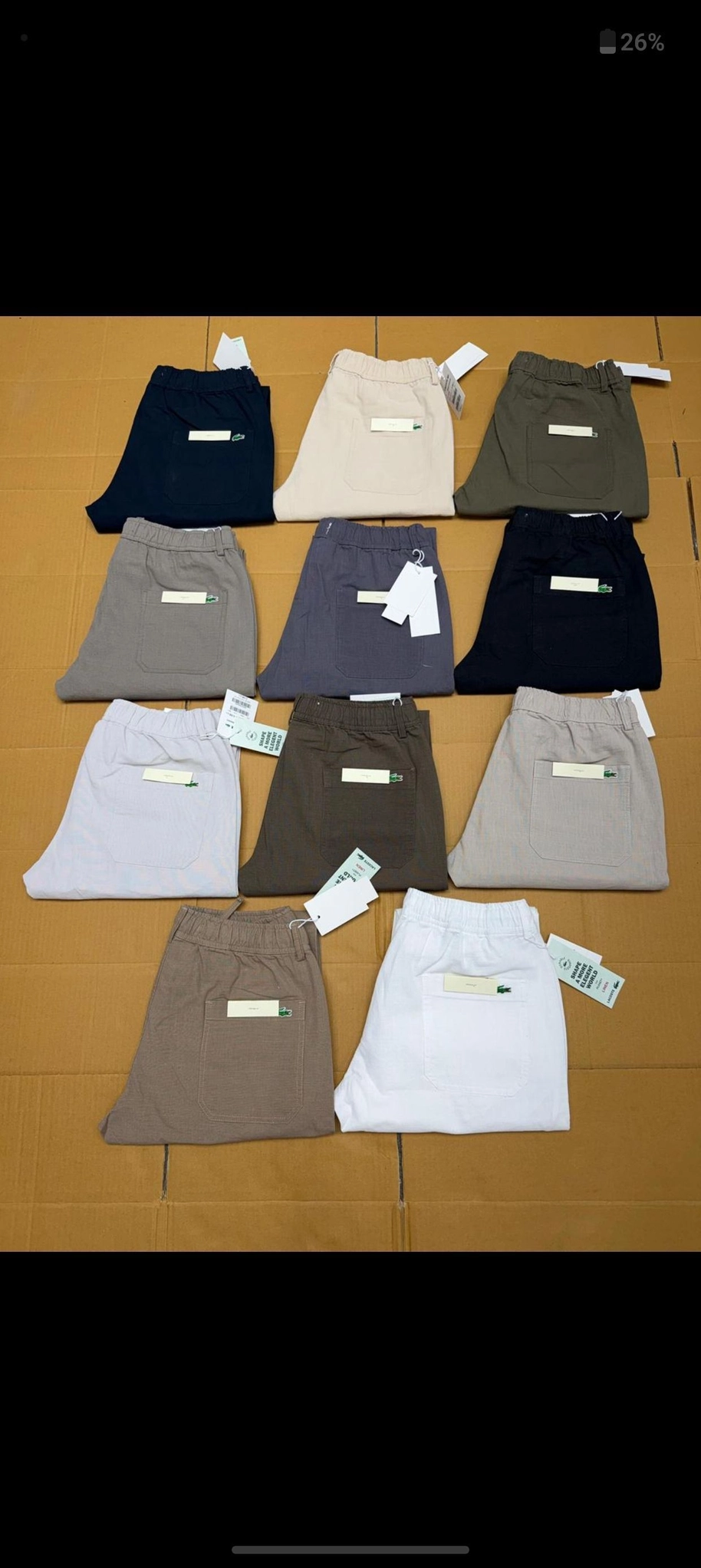 LACOSTE MENS LINEN PANTS X16 WITH BRAND BILL 4