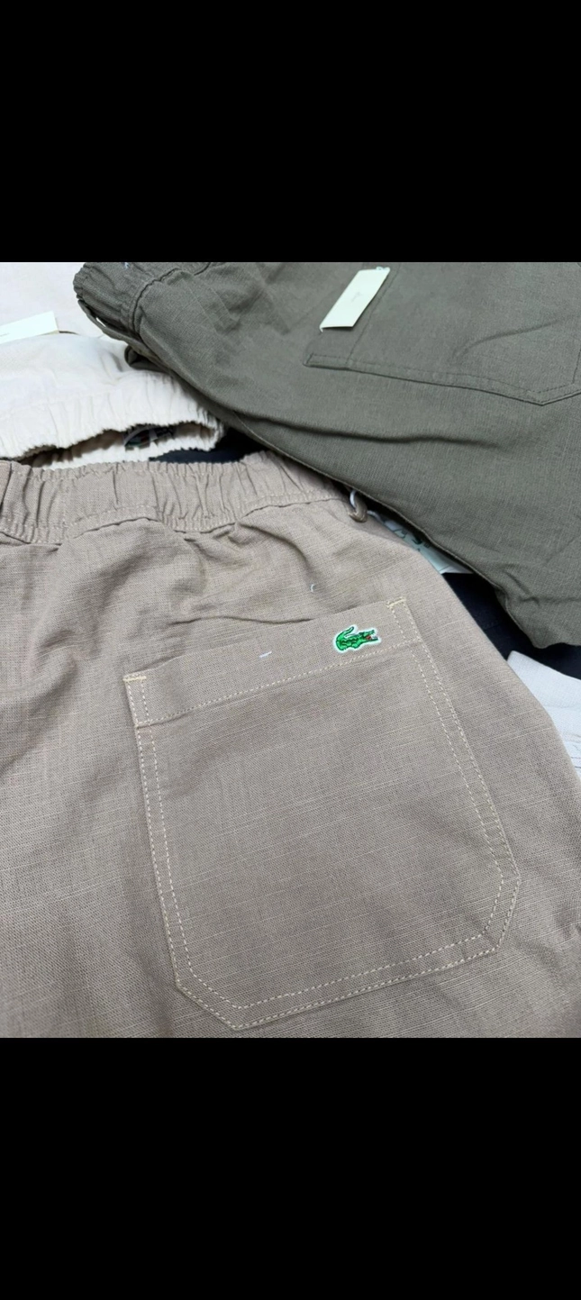 LACOSTE MENS LINEN PANTS X16 WITH BRAND BILL 5