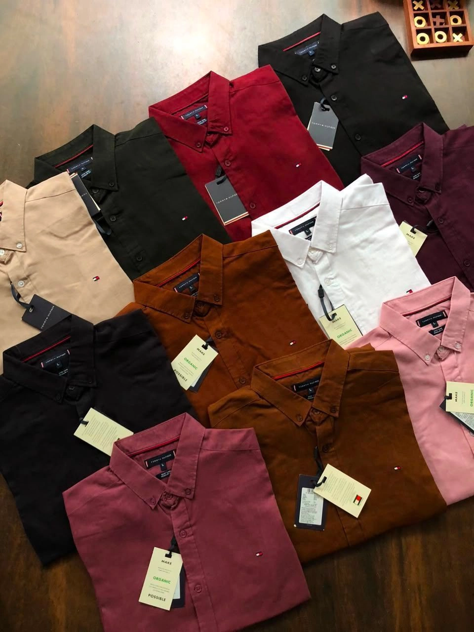 TOMMY HILFIGER LINEN SHIRTS WITH BRAND BILL 1