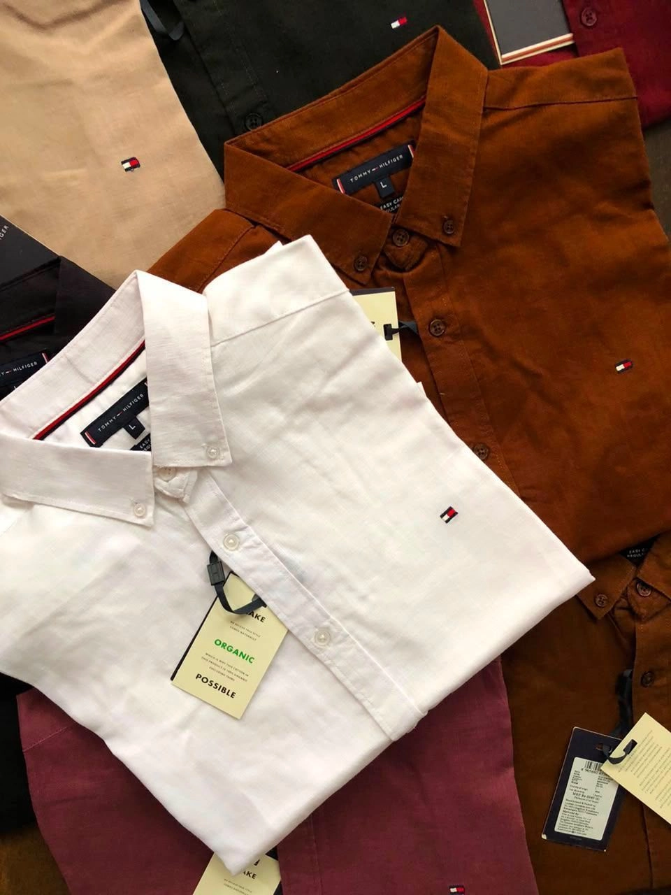 TOMMY HILFIGER LINEN SHIRTS WITH BRAND BILL 5