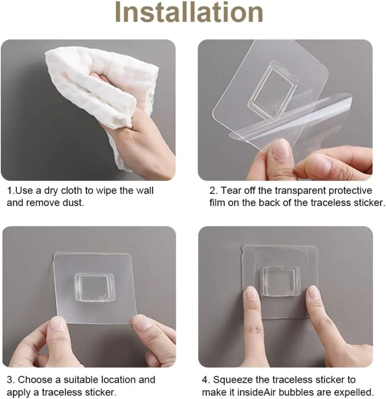 Wall Mounted Soap Holder with Lid, Self-Draining Soap Case, No Drill Soap Dish Holder, Dust-Proof Bathroom Soap Box, Adhesive Soap Holder for Bathroom & Kitchen (White, Pack of 2) 7