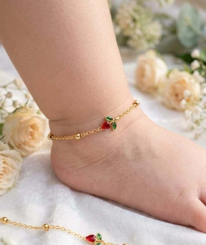 Single tulip kids Anklets