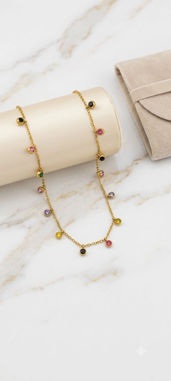 Multicolour charm necklace 2