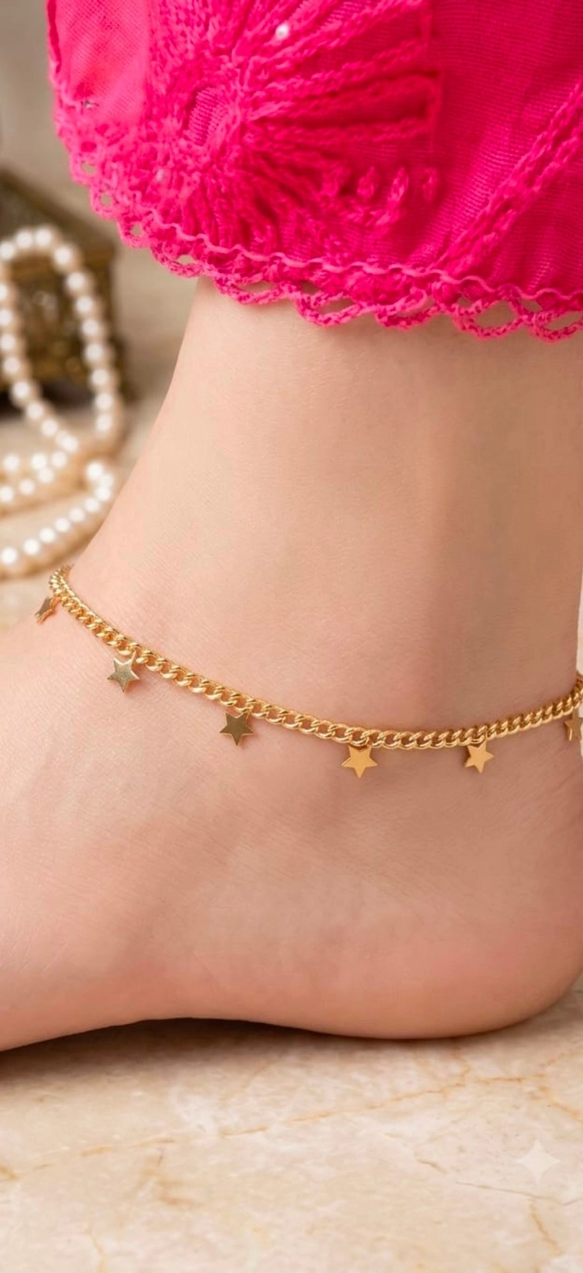 Star hanging Adults Anklets