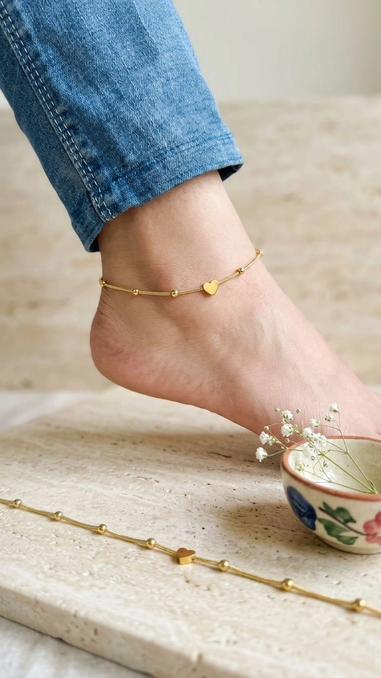 Single heart Adults Anklets