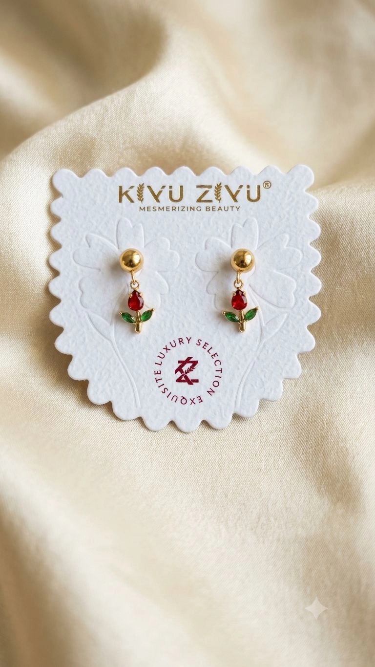 Hanging Tulip earrings