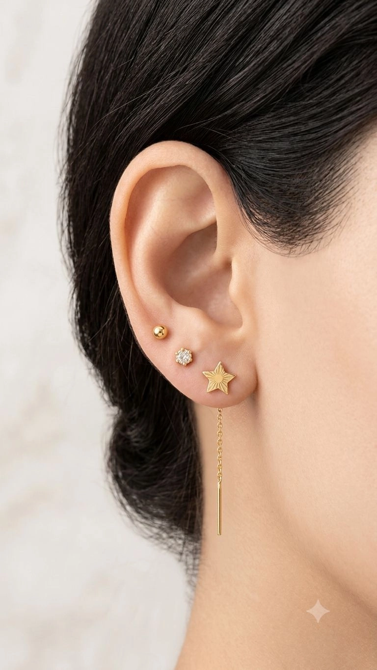 Star soochiyum noolum earrings