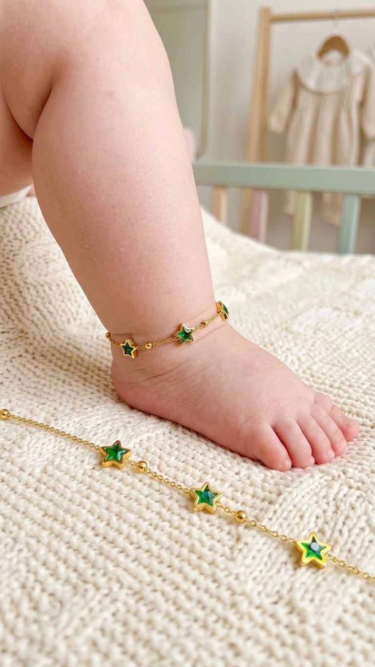 Green star Kids Anklets