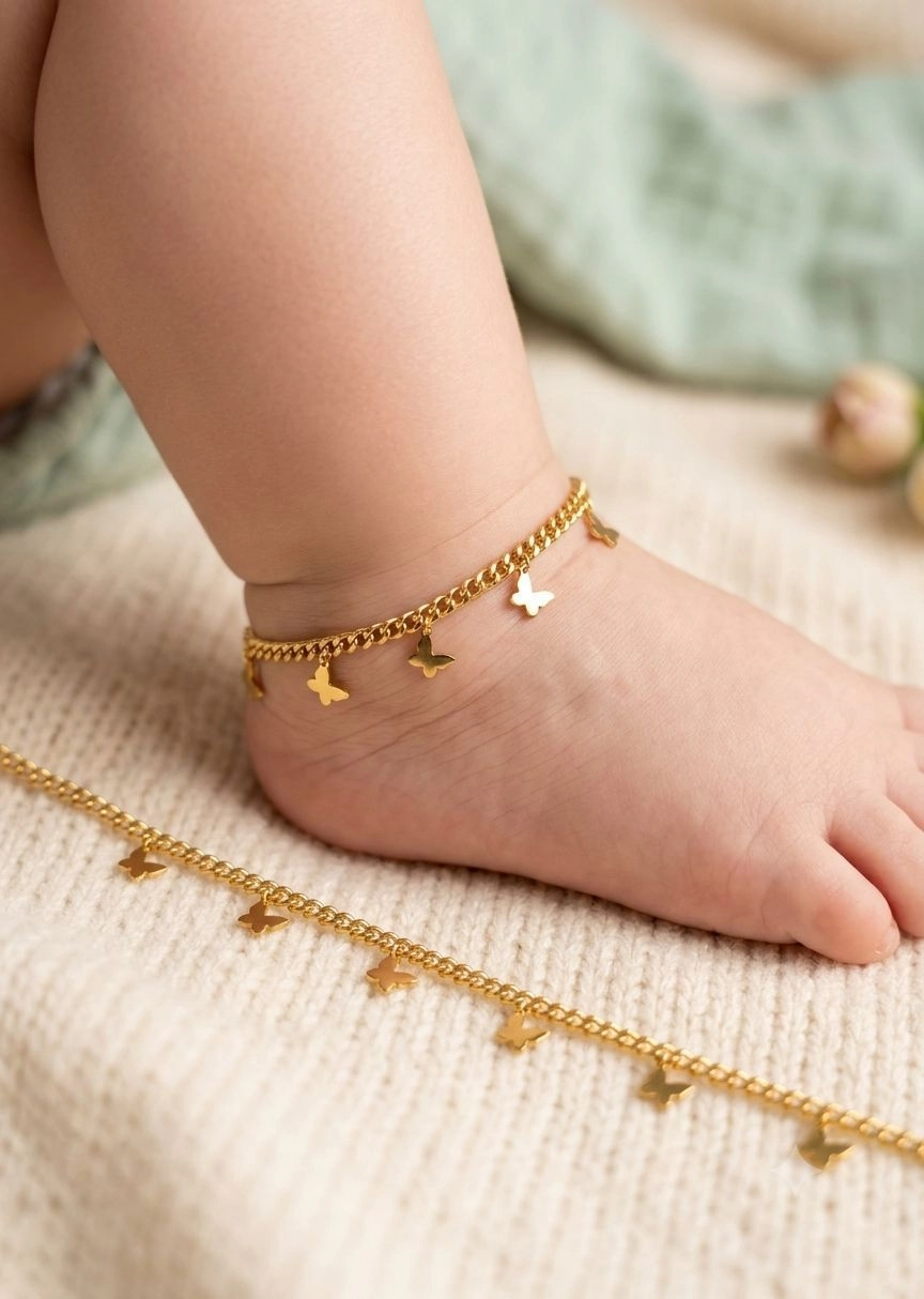 Hanging butterfly kids Anklets