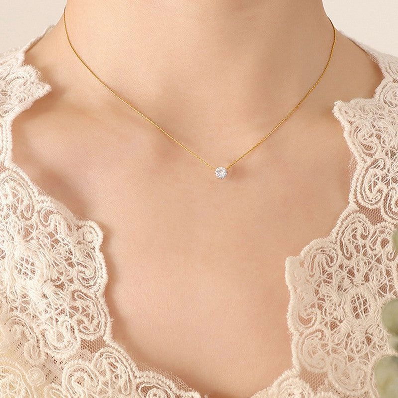 Single stone necklace 3