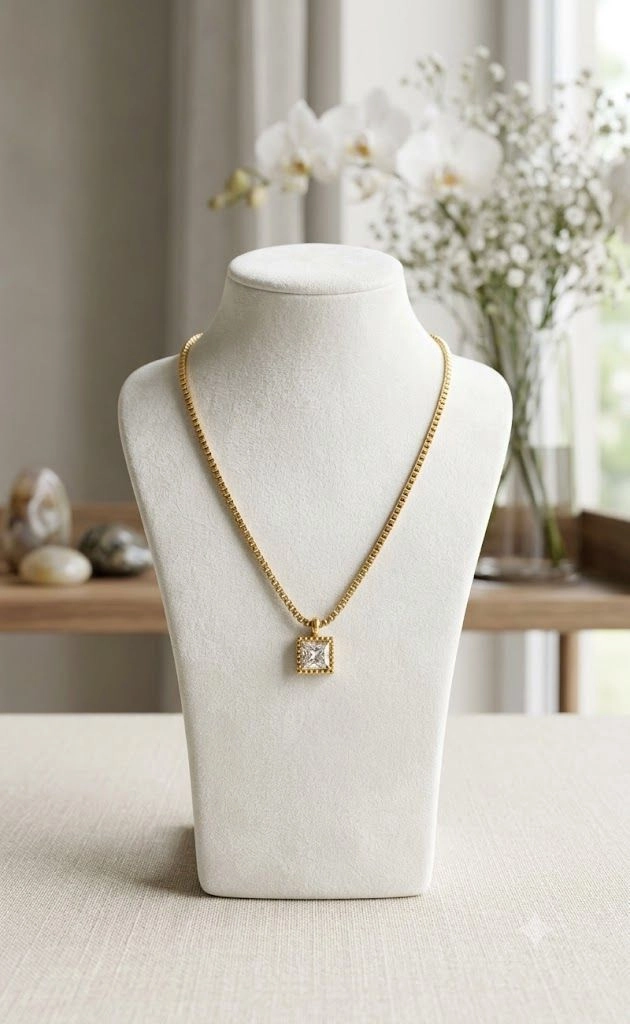 Square pentant necklace