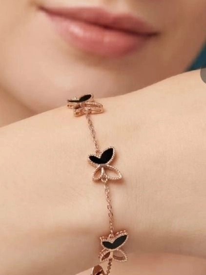 Rose gold butterfly bracelet