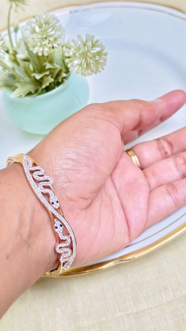 Rose gold Snake bangle 2