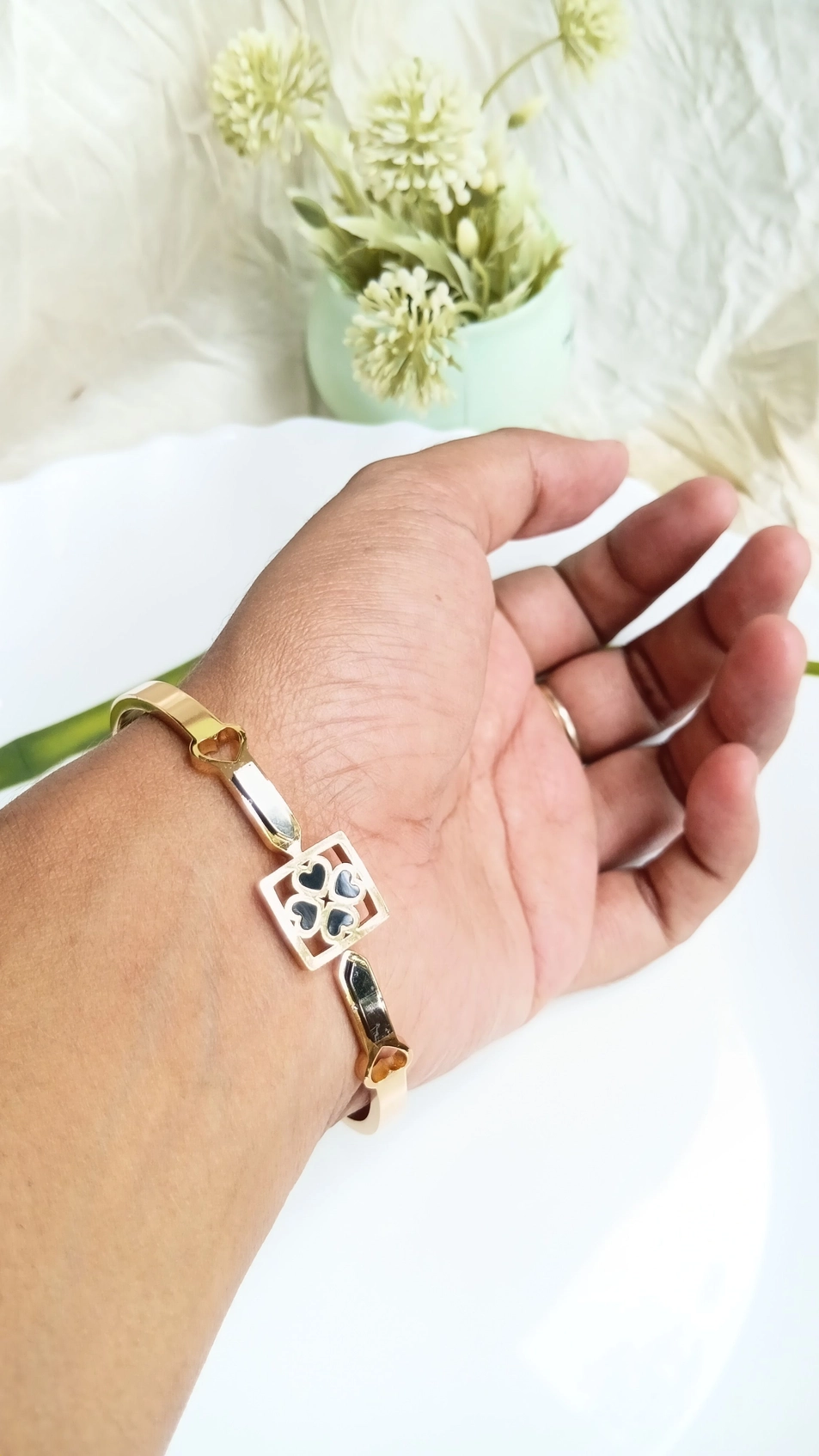 Square and heart bangle 2